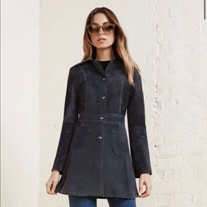 Reformation Dayle Suede Leather Coat